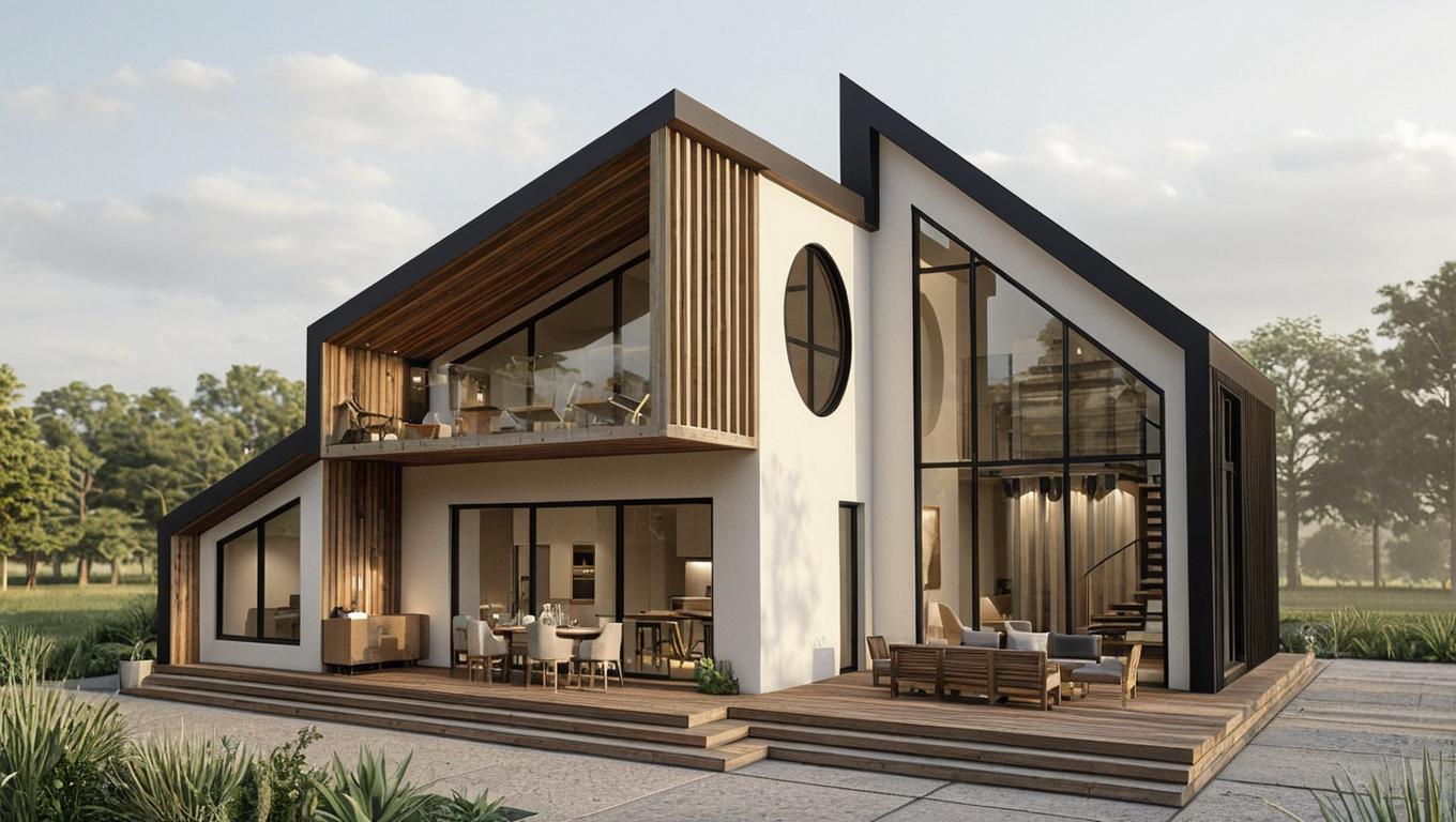 Rendering of the Verdella SF-2900, a two-story home with a covered porch