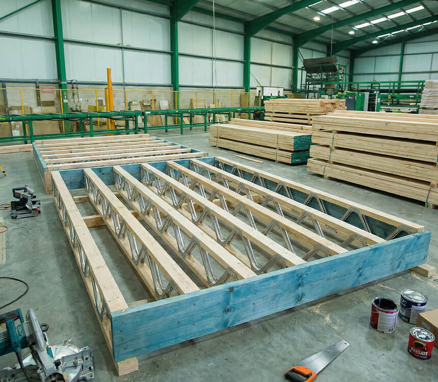 Floor cassette being assembled inside a factory